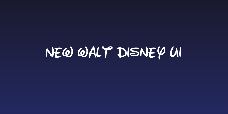New Walt Disney UI Social Header