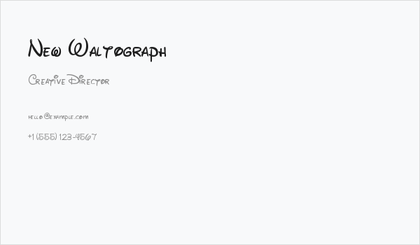 New Waltograph Business Card