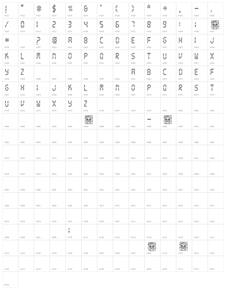 New Watch Character Map