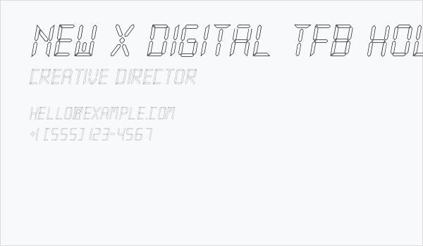 New X Digital tfb Hollow Business Card