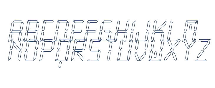 New X Digital tfb Hollow Lowercase