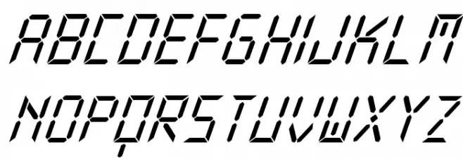 New X Digital tfb Italic Fonte MAIÚSCULAS