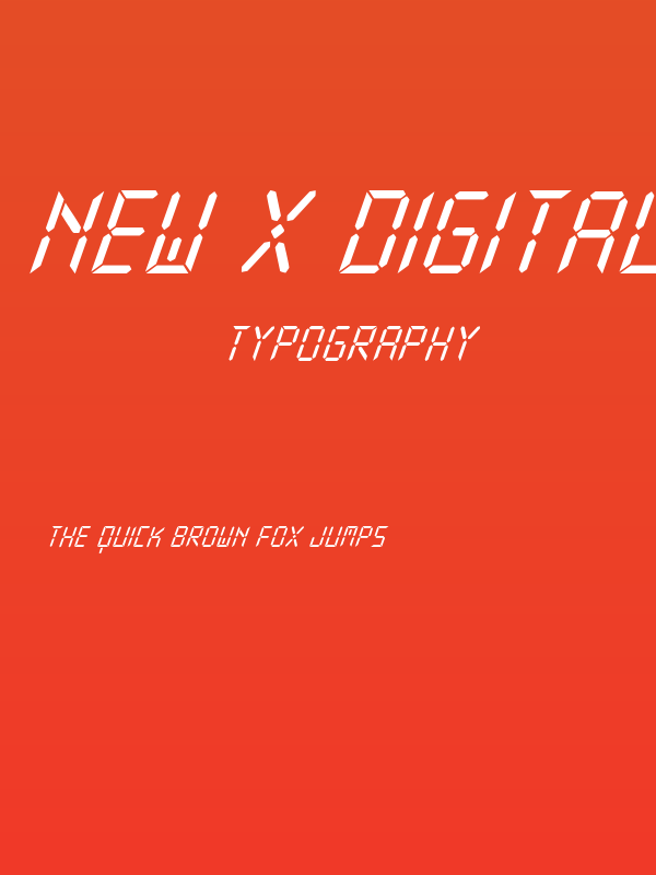 New X Digital tfb Italic Poster