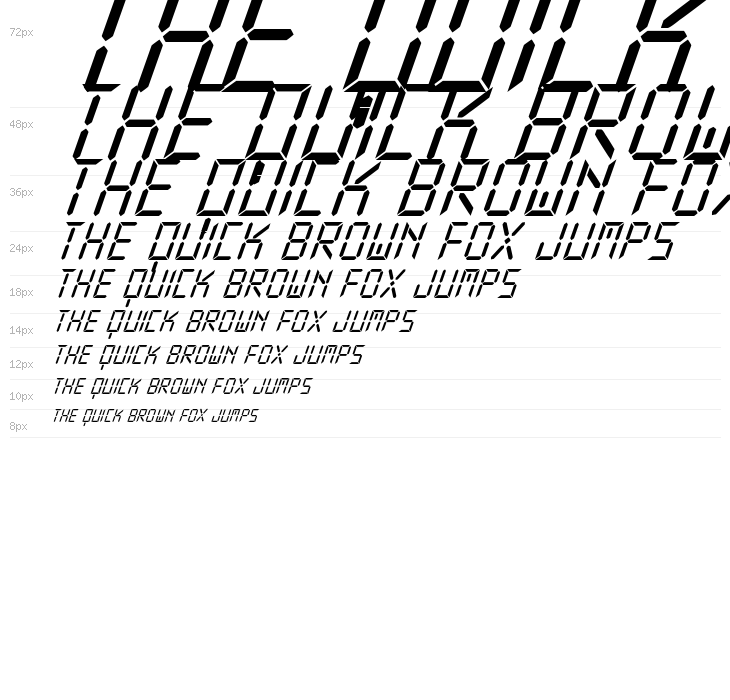 New X Digital tfb Italic Waterfall