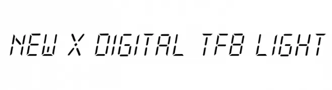 New X Digital tfb Light  Frei Schriftart Herunterladen