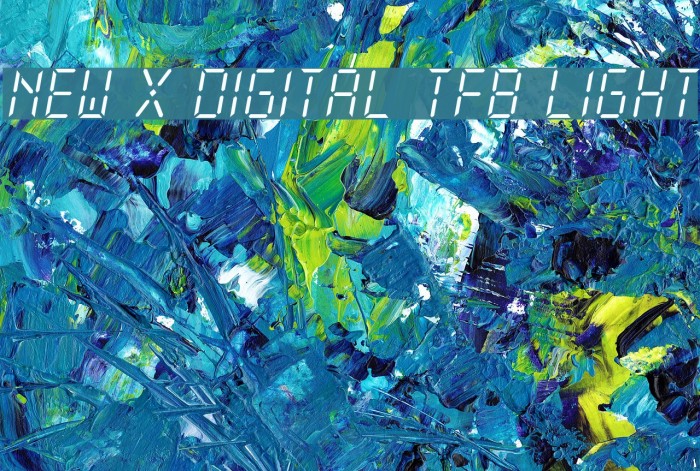 New X Digital tfb Light Font examples