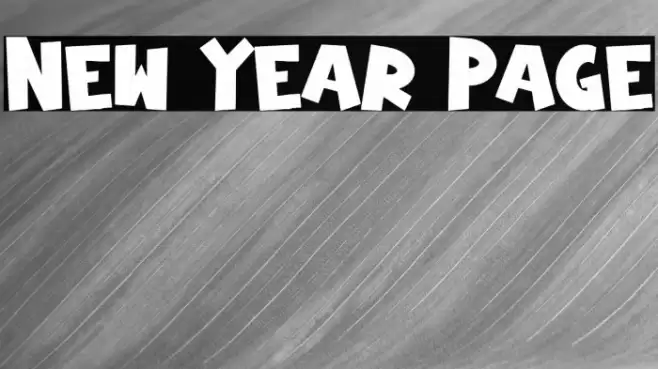 New Year Page Font examples