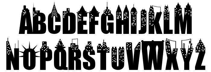 New York City Font LOWERCASE