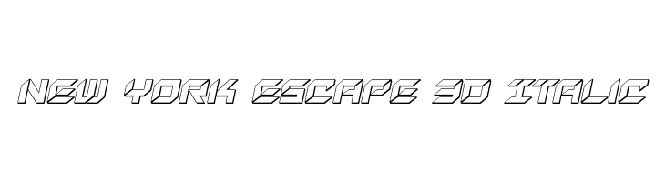 New York Escape 3D Italic  font caratteri gratis