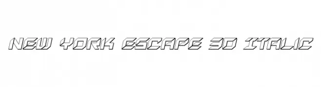 New York Escape 3D Italic  Frei Schriftart Herunterladen