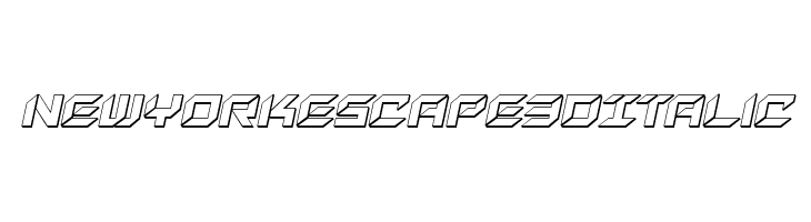 New York Escape 3D Italic  les polices de caractères gratuit tlcharger