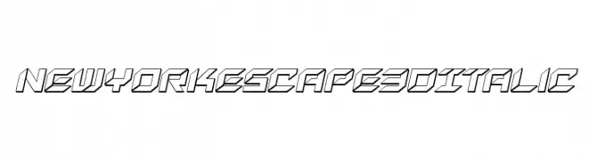 New York Escape 3D Italic  Fuentes Gratis Descargar