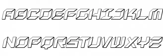 New York Escape 3D Italic 字体 大写