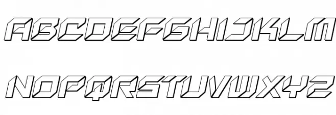 New York Escape 3D Italic फ़ॉन्ट लोअरकेस
