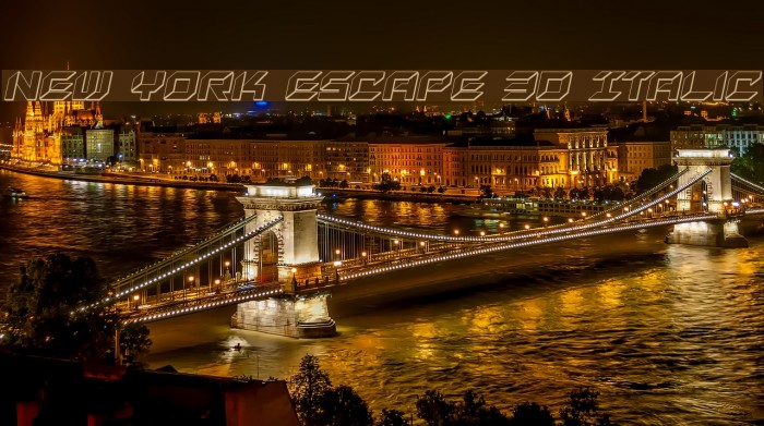 New York Escape 3D Italic Example 1
