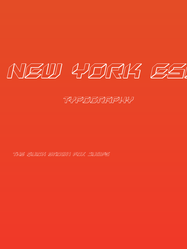 New York Escape 3D Italic Poster