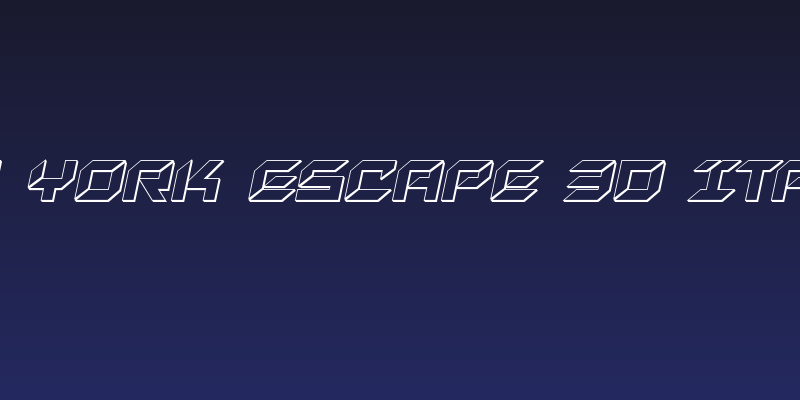 New York Escape 3D Italic Social Header