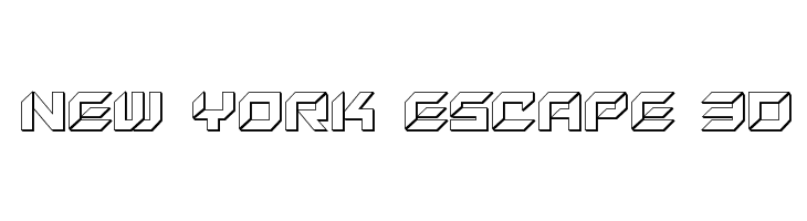 New York Escape 3D  フリーフォントのダウンロード