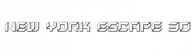 New York Escape 3D  Frei Schriftart Herunterladen