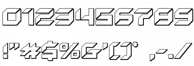 New York Escape 3D Font OTHER CHARS