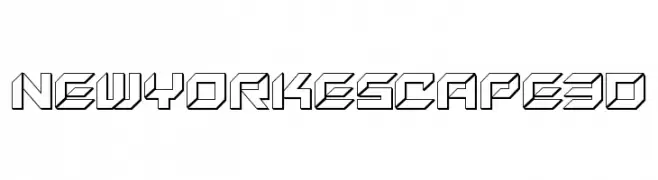 New York Escape 3D  Frei Schriftart Herunterladen