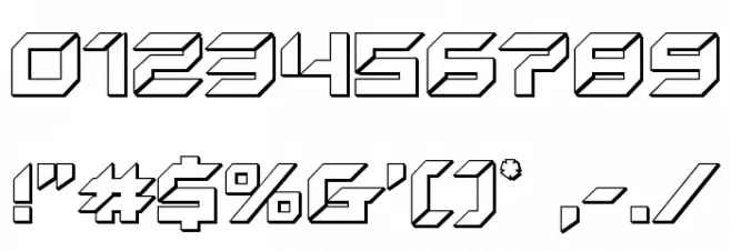 New York Escape 3D Font OTHER CHARS