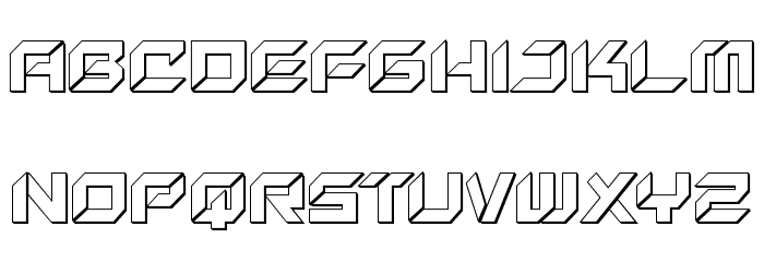 New York Escape 3D Font LOWERCASE