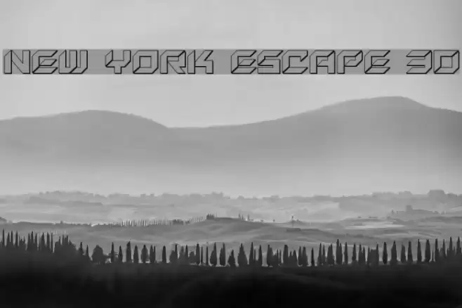 New York Escape 3D Font examples