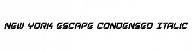 New York Escape Condensed Italic  フリーフォントのダウンロード