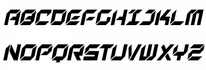 New York Escape Condensed Italic Schriftart Groß