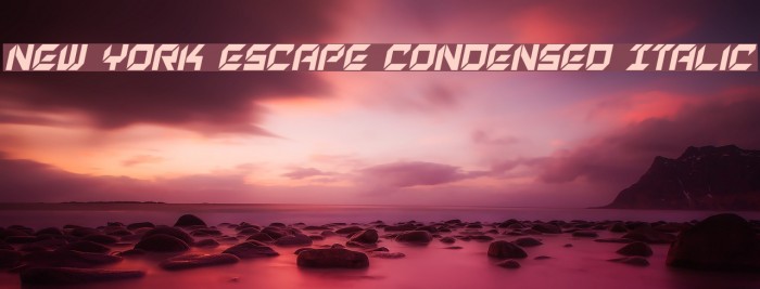 New York Escape Condensed Italic Font examples