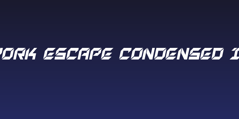 New York Escape Condensed Italic Social Header