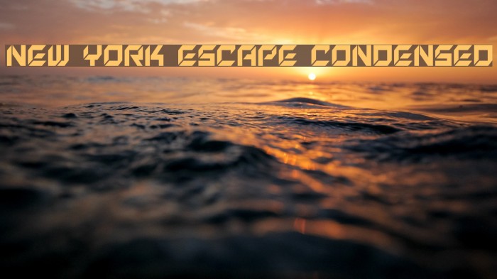 New York Escape Condensed Font examples