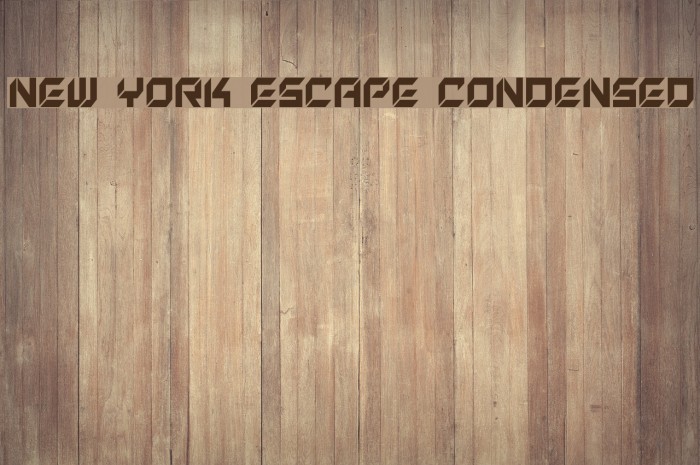 New York Escape Condensed Font examples