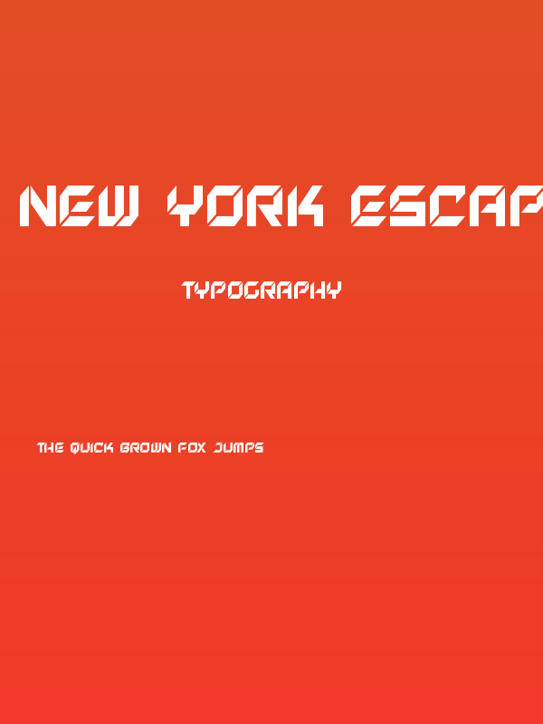 New York Escape Condensed Poster