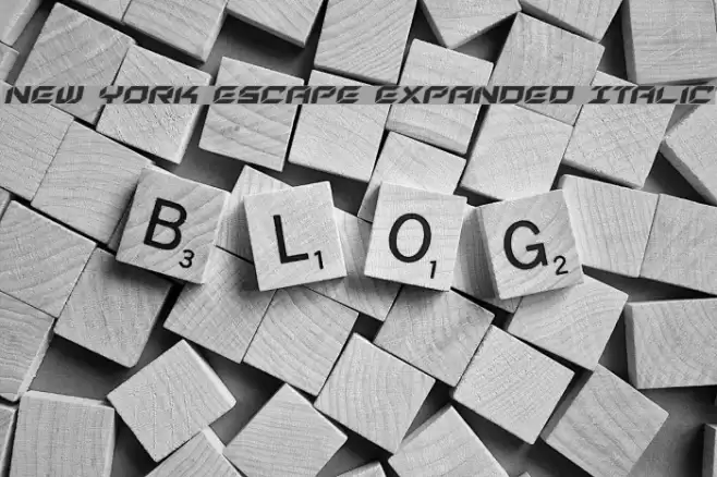 New York Escape Expanded Italic Font examples