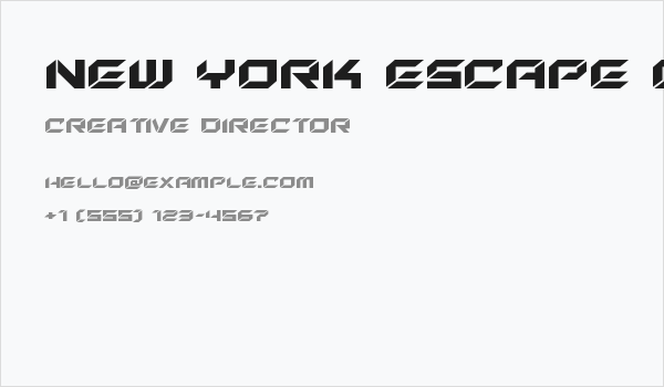 New York Escape Expanded Business Card