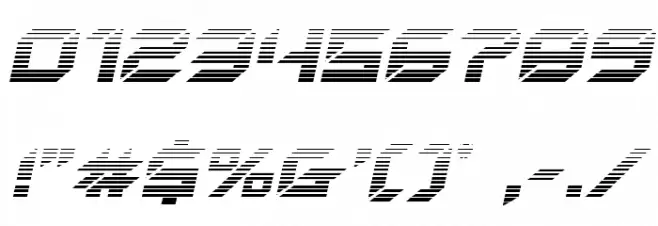 New York Escape Gradient Italic Font OTHER CHARS