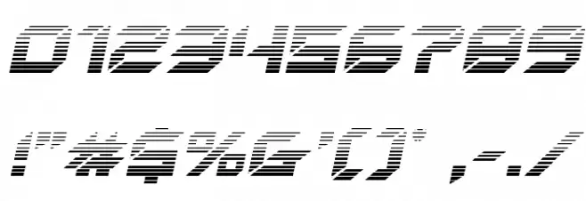 New York Escape Gradient Italic Font OTHER CHARS