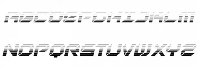 New York Escape Gradient Italic 字体 大写