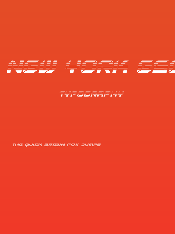 New York Escape Gradient Italic Poster