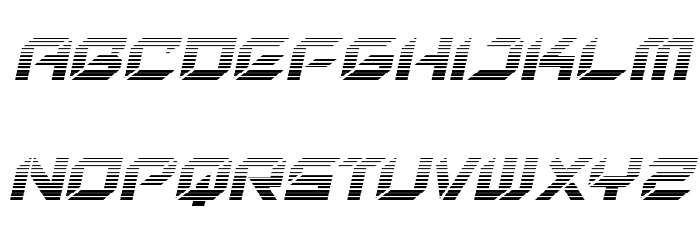 New York Escape Gradient Italic Font LOWERCASE