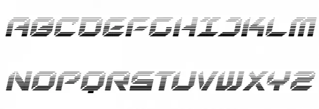 New York Escape Gradient Italic Schriftart Groß