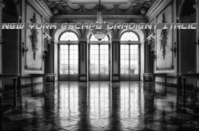 New York Escape Gradient Italic Font examples