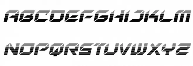 New York Escape Gradient Italic Caratteri MINUSCOLO