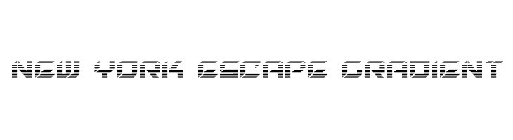 New York Escape Gradient Font