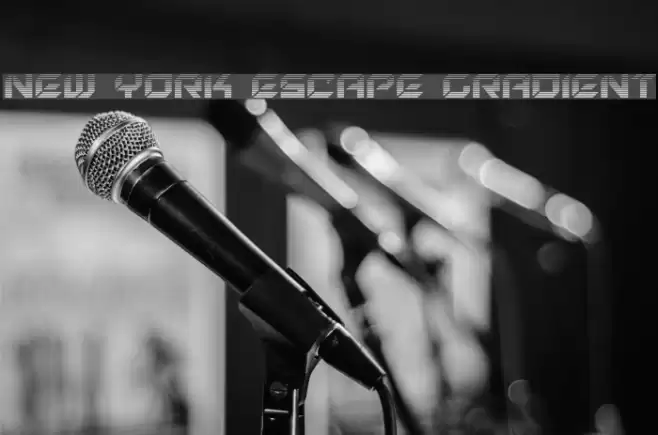 New York Escape Gradient Font examples