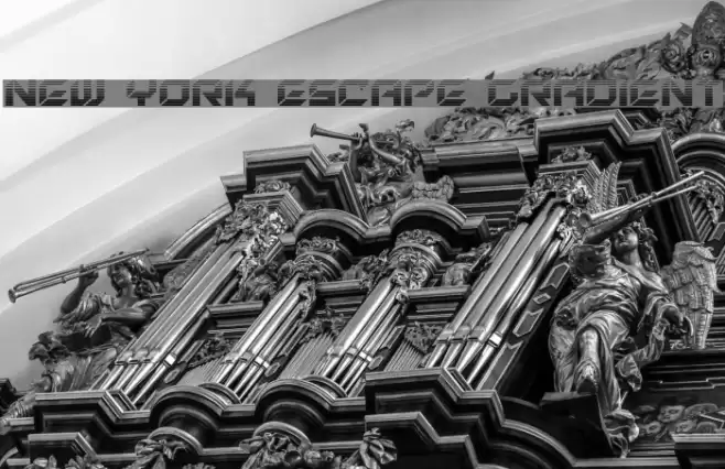 New York Escape Gradient Font examples