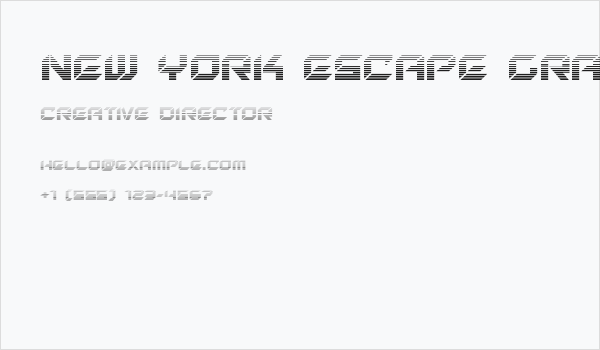 New York Escape Gradient Business Card