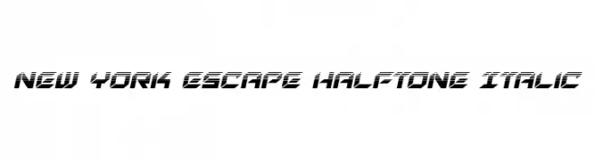 New York Escape Halftone Italic  Fuentes Gratis Descargar